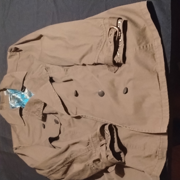 Venezia Woman's Coat 100% Cotton Size 26/28 Color: Light Brown - Picture 1 of 15